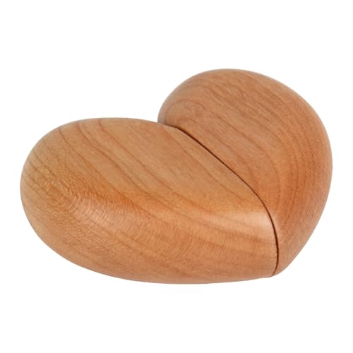 Zuoeay Zarte Herzform Holzringe Box Für Vorschlag Mit Magnetischem Verschluss Und Zarte Designs Perfekt Für Engagements Magnetverschluss Ringe Box von Zuoeay