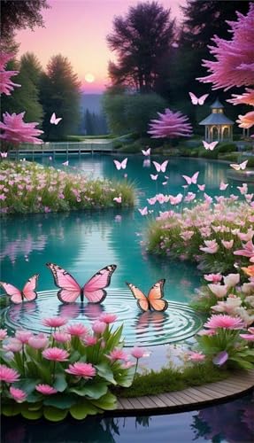 Zuooyi 5D Butterflies Diamond Painting for Adults,DIY Grasslands Diamond Art Kits,Full Drill Square Diamond Painting,Diamond Crystal Rhinestone Embroidery Art Pictures for Home Wall Decor 65x135cm Zuooyi 5D Butterflies Diamond Painting for Adults,DIY Grasslands Diamond Art Kits,Full Drill Square Diamond Painting,Diamond Crystal Rhinestone Embroidery Art Pictures for Home Wall Decor 65x135cm von Zuooyi
