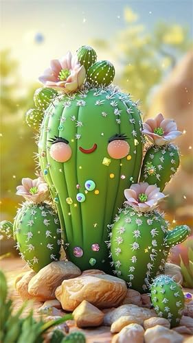 Zuooyi 5D Cute Diamond Painting for Adults,DIY Cactus Diamond Art Kits,Full Drill Round Diamond Painting,Diamond Crystal Rhinestone Embroidery Art Pictures for Home Wall Decor 105x215cm Zuooyi 5D Cute Diamond Painting for Adults,DIY Cactus Diamond Art Kits,Full Drill Round Diamond Painting,Diamond Crystal Rhinestone Embroidery Art Pictures for Home Wall Decor 105x215cm von Zuooyi