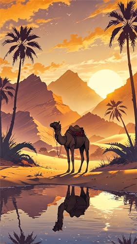 Zuooyi 5D Desert Diamond Painting for Adults,DIY Camel Diamond Art Kits,Full Drill Square Diamond Painting,Diamond Crystal Rhinestone Embroidery Art Pictures for Home Wall Decor 75x155cm Zuooyi 5D Desert Diamond Painting for Adults,DIY Camel Diamond Art Kits,Full Drill Square Diamond Painting,Diamond Crystal Rhinestone Embroidery Art Pictures for Home Wall Decor 75x155cm von Zuooyi