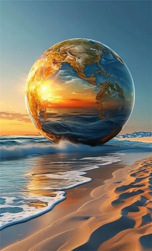 Zuooyi 5D Earth Diamond Painting for Adults,DIY Sea Diamond Art Kits,Full Drill Round Diamond Painting,Diamond Crystal Rhinestone Embroidery Art Pictures for Home Wall Decor 85x175cm Zuooyi 5D Earth Diamond Painting for Adults,DIY Sea Diamond Art Kits,Full Drill Round Diamond Painting,Diamond Crystal Rhinestone Embroidery Art Pictures for Home Wall Decor 85x175cm von Zuooyi