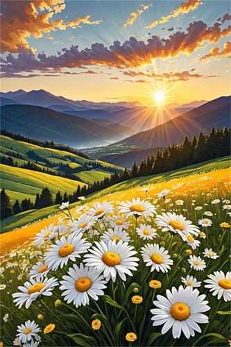 Zuooyi 5D Gänseblümchen Diamond Painting Kits für Erwachsene,Groß XXL Square Vollbohrer Diamant Painting Bilder,DIY Diamant Kunst Malerei Stickerei Set für Home Dekor 85x175cm Hügel Zuooyi 5D Gänseblümchen Diamond Painting Kits für Erwachsene,Groß XXL Square Vollbohrer Diamant Painting Bilder,DIY Diamant Kunst Malerei Stickerei Set für Home Dekor 85x175cm Hügel von Zuooyi