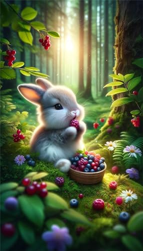 Zuooyi 5D Jungle Rabbit Diamond Painting for Adults,DIY Fruit Diamond Art Kits,Full Drill Square Diamond Painting,Diamond Crystal Rhinestone Embroidery Art Pictures for Home Wall Decor 75x155cm Zuooyi 5D Jungle Rabbit Diamond Painting for Adults,DIY Fruit Diamond Art Kits,Full Drill Square Diamond Painting,Diamond Crystal Rhinestone Embroidery Art Pictures for Home Wall Decor 75x155cm von Zuooyi
