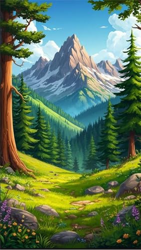 Zuooyi 5D Mountains Diamond Painting for Adults,DIY Jungles Diamond Art Kits,Full Drill Square Diamond Painting,Diamond Crystal Rhinestone Embroidery Art Pictures for Home Wall Decor 55x115cm Zuooyi 5D Mountains Diamond Painting for Adults,DIY Jungles Diamond Art Kits,Full Drill Square Diamond Painting,Diamond Crystal Rhinestone Embroidery Art Pictures for Home Wall Decor 55x115cm von Zuooyi