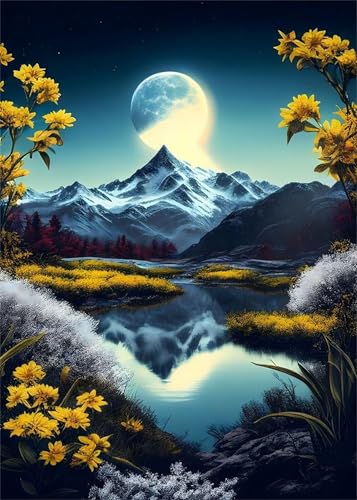 Zuooyi 5D Mountains Diamond Painting for Adults,DIY Trees Diamond Art Kits,Full Drill Round Diamond Painting,Diamond Crystal Rhinestone Embroidery Art Pictures for Home Wall Decor 85x175cm Zuooyi 5D Mountains Diamond Painting for Adults,DIY Trees Diamond Art Kits,Full Drill Round Diamond Painting,Diamond Crystal Rhinestone Embroidery Art Pictures for Home Wall Decor 85x175cm von Zuooyi