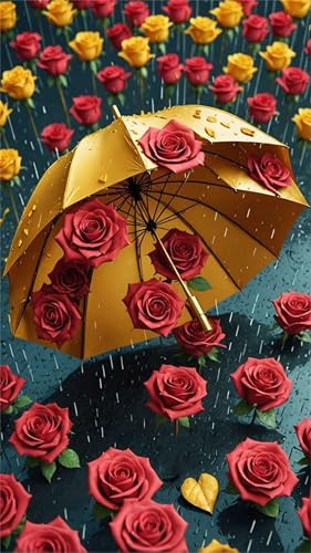 Zuooyi 5D Rose Rain Diamond Painting for Adults,DIY Umbrella Diamond Art Kits,Full Drill Square Diamond Painting,Diamond Crystal Rhinestone Embroidery Art Pictures for Home Wall Decor 105x215cm Zuooyi 5D Rose Rain Diamond Painting for Adults,DIY Umbrella Diamond Art Kits,Full Drill Square Diamond Painting,Diamond Crystal Rhinestone Embroidery Art Pictures for Home Wall Decor 105x215cm von Zuooyi