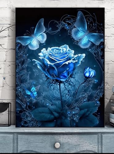 Zuooyi DIY Diamant Painting Bilder Erwachsene Blauer Schmetterling, 5D Diamond Painting Set Kinder Blume, Diamant Malerei Strass Stickerei Malerei Painting Set für Home Wand Décor Round Drill,50x80cm Zuooyi DIY Diamant Painting Bilder Erwachsene Blauer Schmetterling, 5D Diamond Painting Set Kinder Blume, Diamant Malerei Strass Stickerei Malerei Painting Set für Home Wand Décor Round Drill,50x80cm von Zuooyi