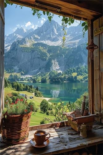 Zuooyi Groß Fenster Diamond Painting Erwachsene,5D Bergblick Square Diamant Kunst Malerei,DIY Mosaikherstellung Diamond Art Kits für Haus Büro Wand Decor 105x215cm Zuooyi Groß Fenster Diamond Painting Erwachsene,5D Bergblick Square Diamant Kunst Malerei,DIY Mosaikherstellung Diamond Art Kits für Haus Büro Wand Decor 105x215cm von Zuooyi