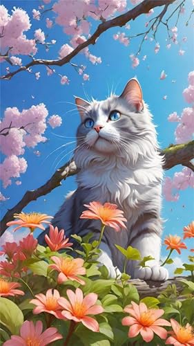 Zuooyi Groß Graue Katze Diamond Painting Erwachsene,5D Blumen Round Diamant Kunst Malerei,DIY Mosaikherstellung Diamond Art Kits für Haus Büro Wand Decor 105x215cm Zuooyi Groß Graue Katze Diamond Painting Erwachsene,5D Blumen Round Diamant Kunst Malerei,DIY Mosaikherstellung Diamond Art Kits für Haus Büro Wand Decor 105x215cm von Zuooyi