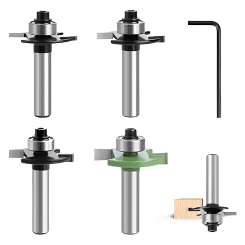 4 Stück Forstnerbohrer Set, Metall Material, mit Schraubenschlüssel, Professional Holzbohrer, 2/3/4/5 mm, Geeignet für Holz, Metall, Kunststoff, Glas, Etc (Silber) von Zurcrelzaw