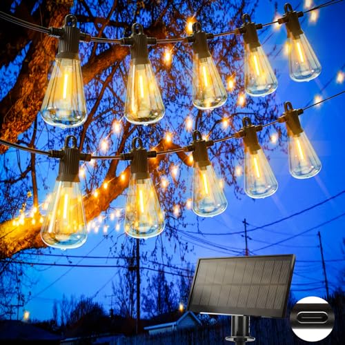 Zuske Solar Lichterkette Aussen, 9.5M Lichterkette Außen Solar mit 15+1 Warmweiße ST38 Glühbirnen, 5 Modi IP65 Wasserdicht Solar lichterkette für Outdoor, Garten, Terrasse, Balkon, Hochzeit Zuske Solar Lichterkette Aussen, 9.5M Lichterkette Außen Solar mit 15+1 Warmweiße ST38 Glühbirnen, 5 Modi IP65 Wasserdicht Solar lichterkette für Outdoor, Garten, Terrasse, Balkon, Hochzeit von Zuske