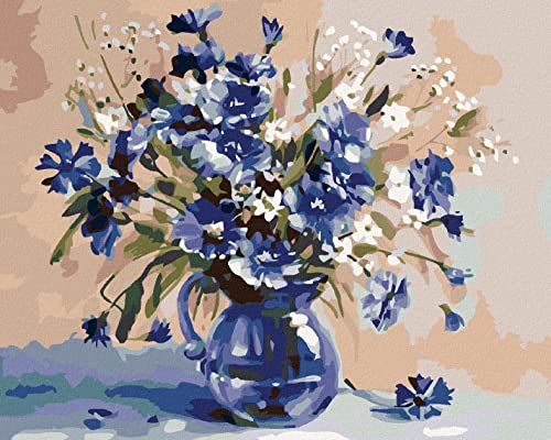 Zuty 1232220, Malen nach Zahlen-BLUMENSTRAUß VON BLAUEN BLÜTEN 40x50 cm ohne Keilrahmen Zuty 1232220, Malen nach Zahlen-BLUMENSTRAUß VON BLAUEN BLÜTEN 40x50 cm ohne Keilrahmen von Zuty