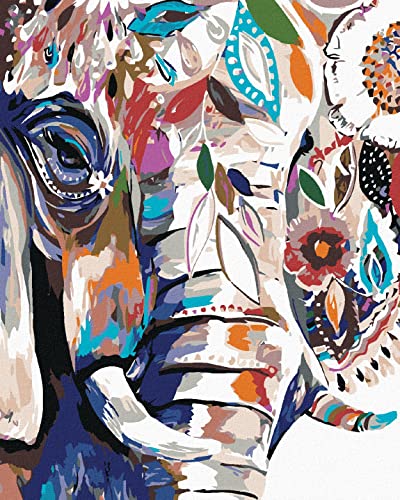 Zuty 1413222, Malen nach Zahlen-BLUMIGER Elefant 80x100 cm ohne Keilrahmen Zuty 1413222, Malen nach Zahlen-BLUMIGER Elefant 80x100 cm ohne Keilrahmen von Zuty