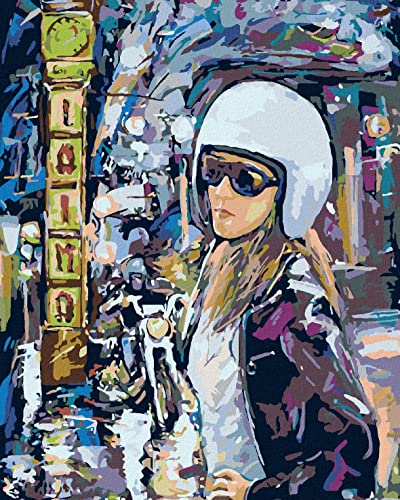 Zuty 2120412, Malen nach Zahlen-Bikerin IN DER Stadt 80x100 cm ohne Keilrahmen Zuty 2120412, Malen nach Zahlen-Bikerin IN DER Stadt 80x100 cm ohne Keilrahmen von Zuty