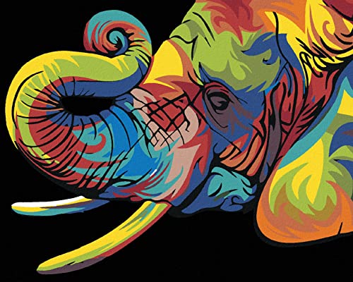 Zuty 308172, Malen nach Zahlen-Farbiger Elefant 80x100 cm ohne Keilrahmen Zuty 308172, Malen nach Zahlen-Farbiger Elefant 80x100 cm ohne Keilrahmen von Zuty