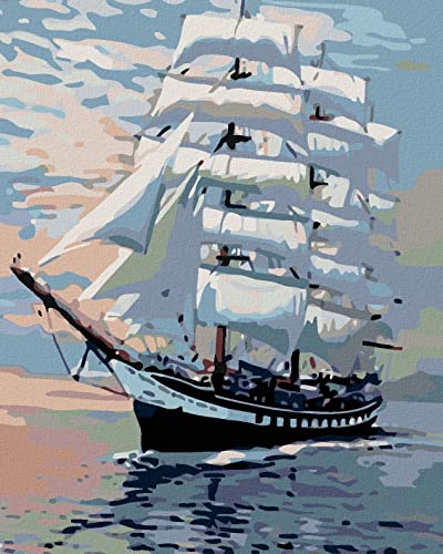 Zuty 890230, Malen nach Zahlen-GROßES SEGELBOOT 40x50 cm ohne Keilrahmen Zuty 890230, Malen nach Zahlen-GROßES SEGELBOOT 40x50 cm ohne Keilrahmen von ZUTY
