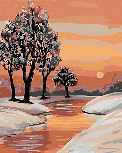 Zuty 9827180, Malen nach Zahlen-BACH UND WINTERLANDSCHAFT 40x50 cm ohne Keilrahmen Zuty 9827180, Malen nach Zahlen-BACH UND WINTERLANDSCHAFT 40x50 cm ohne Keilrahmen von Zuty