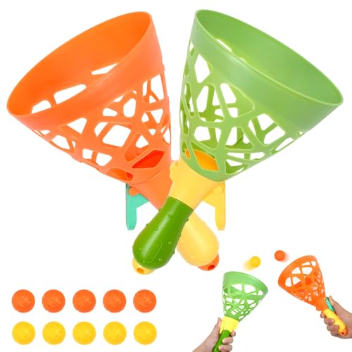 Zuxbolf Fangballspiel Outdoor für Kinder 2er Set ab 10 Jahre mit 2 Fangbechern & 10 Bällen Grün/Orange Trainiert Hand-Auge-Koordination Ballspiel für Garten Strand und Park Zuxbolf Fangballspiel Outdoor für Kinder 2er Set ab 10 Jahre mit 2 Fangbechern & 10 Bällen Grün/Orange Trainiert Hand-Auge-Koordination Ballspiel für Garten Strand und Park von Zuxbolf
