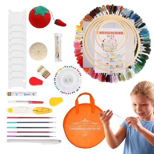 DIY Stickset, Stickset | Nähset für Anfänger, komplette Stickwerkzeuge, Liebhaber von Handarbeit, Strick- und Stickkunstwerkzeuge für Hof und Balkon von Zvn Zojne
