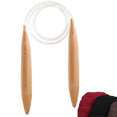 Dicke Holznadel – Rundstricknadeln aus Holz | Jumbos Knitters Strickwerkzeuge mit dickem Garn | Strickstäbchen aus Naturholz, übergroß, für Pullover, Schal, von Zvn Zojne