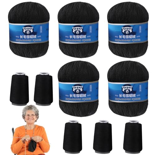 Dickes Strickgarn aus Kaschmir, lange Plüschbälle, Nerz-Kaschmirgarn, Kaschmirgarn, Stricken, Häkeln, flauschiges Garn für Pullover, Schals, Handschuhe (zufällige Verpackung) von Zvn Zojne