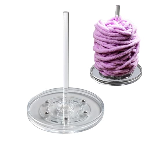 Garnrollenhalter – drehbarer Garnspender | Acryl-Fadenspinner für den Haken | abnehmbarer Garnhalter mit rutschfestem Pad | drehbarer Garnhalter für von Zvn Zojne