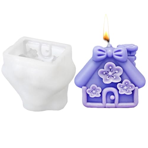 Gießform für Häuser, Gipsform, leicht zu lösen, Silikon-Fondantform für Kerzen, Statuen, Kuchen, Gips von Zvn Zojne