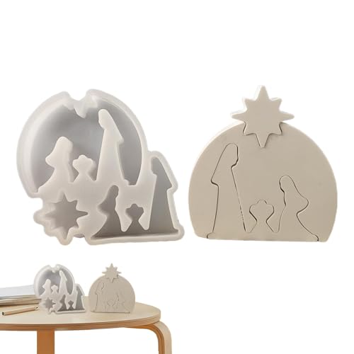Krippenszene Silikonformen für Epoxidharz, Krippen-Ornament-Formen aus Ton | Krippen-Harzform-Ornament, Krippen-Silikonform für Krippe der Geburt Krippenszene Silikonformen für Epoxidharz, Krippen-Ornament-Formen aus Ton | Krippen-Harzform-Ornament, Krippen-Silikonform für Krippe der Geburt von Zvn Zojne