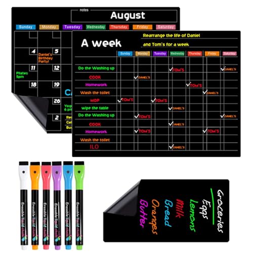 Kühlschrankplaner, transparenter Monatsplaner für Kühlschrank, magnetisch, löschbares Kalender-Set, Magnet-Familienplanungstafeln, inklusive Markern, Radiergummi, wiederverwendbarer, trocken Kühlschrankplaner, transparenter Monatsplaner für Kühlschrank, magnetisch, löschbares Kalender-Set, Magnet-Familienplanungstafeln, inklusive Markern, Radiergummi, wiederverwendbarer, trocken von Zvn Zojne
