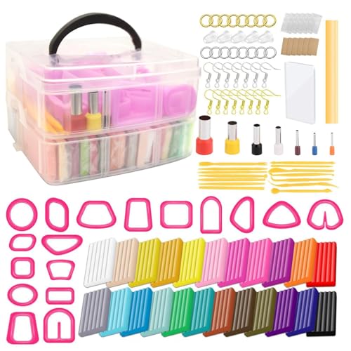 Ofen-Modelliermasse-Set, Backknete, Modellier-Bastelset, ofengebackene Modellierung, nicht klebendes Kit für Schmuckherstellung, Heimdekoration, Kunstskulptur von Zvn Zojne