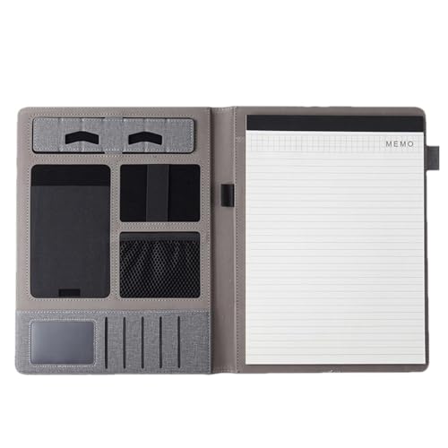 Padfolio-Organizer – Lebenslaufmappe – Notizblock im Lieferumfang enthalten, PU-Leder-Schreibblock, Tablet-Hülle für Geschäftsbedarf und Karten, Konferenzen von Zvn Zojne