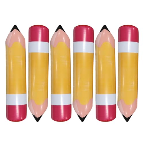 Riesige aufblasbare Buntstifte, große Buntstifte, 6 riesige Buntstifte, aufblasbare Buntstifte, Dekoration, große aufblasbare Bleistifte, riesige Buntstifte, Requisite für Klassenzimmer, Garten von Zvn Zojne