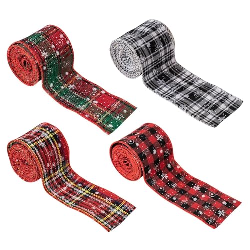 Weihnachtsband mit Draht – Schneeflockenband, Urlaubsband, Drahtband zum Verpacken von Geschenken, Weihnachtskränzen, Bauernhausdekorationen, Kränze von Zvn Zojne