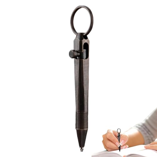 Zvn Zojne Messingstift, kurze Absatztasche, Reisestift, tragbarer zarter Signaturstift, winziger Kugelschreiber, Tinten-Kugelschreiber, Signaturstift, kleiner Bolzenaktion-Kugelschreiber für Büros von Zvn Zojne