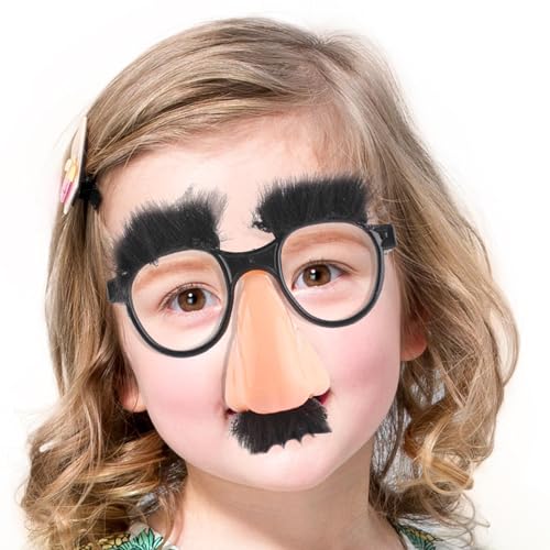 Zvn Zojne Verkleidungsbrille | Verkleiden Sie Augenbrauen und Schnurrbart mit großer Nase – Neuheit Streich Halloween Party Brille Foto Requisiten Party Favors für Halloween Geburtstagsfeiern von Zvn Zojne