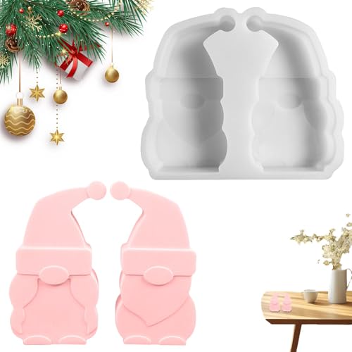 Zwergenform | Silikon-Weihnachtswichtel, Gipsformen, Weihnachtsdekoration, Harz-Bastelform, Weihnachtsbackformen für Zuhause von Zvn Zojne