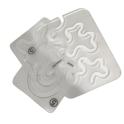 1 Set Acryl-Quilt-Lineal, Quilt-Vorlage, praktisches Nählineal, klare Nähschablone für Bastler von ZwaitL