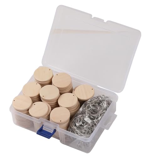 1 Set natürliche Holzscheiben, Scheiben, unlackierte Holzanhänger, runde Kreise, Anhänger mit Loch, Metall-Schlüsselanhänger, offene Ringe für Ornament 1 Set natürliche Holzscheiben, Scheiben, unlackierte Holzanhänger, runde Kreise, Anhänger mit Loch, Metall-Schlüsselanhänger, offene Ringe für Ornament von ZwaitL