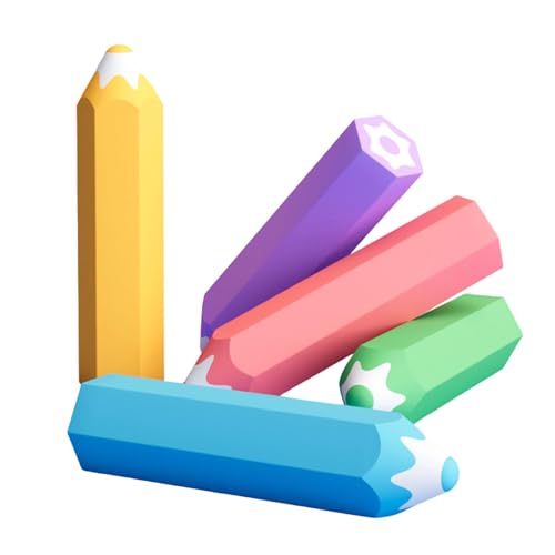 5 bunte Radiergummis in Bleistiftform, sechseckiges Radiergummi-Set für Studenten, Kinder, Schreiben, Zeichnen, Kinder, Lernbedarf, sechseckige Radiergummis für Schüler von ZwaitL