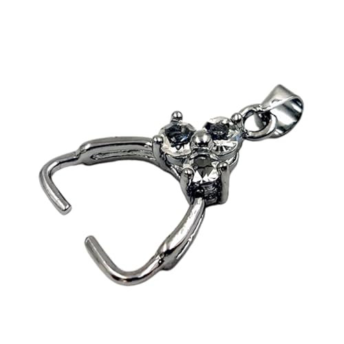 Anhänger Quetschbügel Anhänger Verbinder Findings Runde Perlen Anhänger Clip Messing Clip für Halskette Schmuckherstellung von ZwaitL