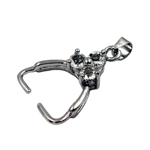 Anhänger Quetschbügel Anhänger Verbinder Findings Runde Perlen Anhänger Clip Messing Clip für Halskette Schmuckherstellung von ZwaitL