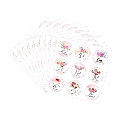 Eid-Festival-Aufkleber, Eid-Festival-Aufkleber, 40 mm, rund, Verpackungsetiketten für Siegel, Umschläge, Karten, Verpackungen, Partyzubehör, 90 Stück von ZwaitL