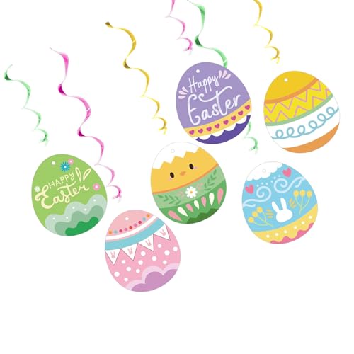 Eier-Ornament, Ostern, hängende Wirbel, hängende Dekorationen, Eier, geeignet für Kinder, Schule, Büro, Innenpartys, niedliches Ornament Eier-Ornament, Ostern, hängende Wirbel, hängende Dekorationen, Eier, geeignet für Kinder, Schule, Büro, Innenpartys, niedliches Ornament von ZwaitL
