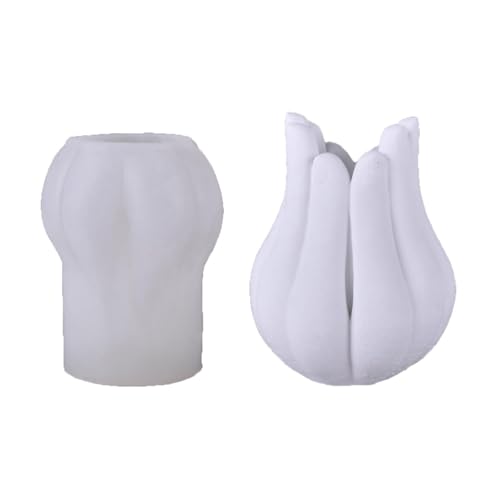 Einzigartige Handdesign-Silikon-Bastelform, wiederverwendbar, für Harz, Gips, Wachskreationen, dekorativer Pflanzgefäß, sicher, stabil, handgeformt, Seifen-Pflanzgefäß, mehrere Formen von ZwaitL