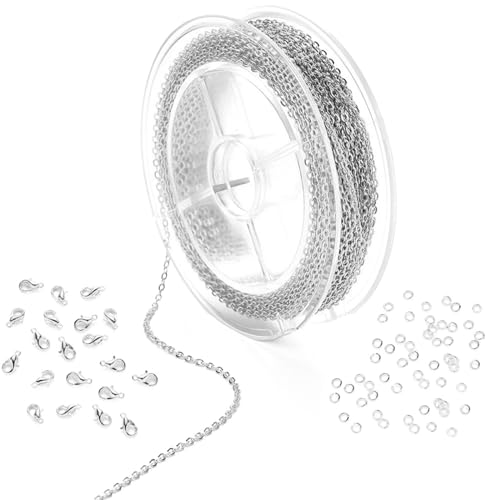 Gedrehte geprägte Kabelkette, Metall-Karabinerverschlüsse und Binderinge, Schmuckherstellung, handgefertigter Verbindungsstück Gedrehte geprägte Kabelkette, Metall-Karabinerverschlüsse und Binderinge, Schmuckherstellung, handgefertigter Verbindungsstück von ZwaitL