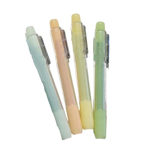 Glitzernde Textmarker, Keilspitze, schnell trocknend, Marker für Notizbuch, Planer, Kalender, Notizen, Hervorheben, fluoreszierende Textmarker, 4 Stück Glitzernde Textmarker, Keilspitze, schnell trocknend, Marker für Notizbuch, Planer, Kalender, Notizen, Hervorheben, fluoreszierende Textmarker, 4 Stück von ZwaitL