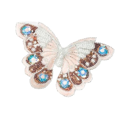 Glitzernder Perlglanz-Schmetterling-Stoff-Design für Taschenverzierung und Heimdekoration, sicheres Bastelprojekt, dimensionale bestickte Flicken, Hochzeitsdekorationen Glitzernder Perlglanz-Schmetterling-Stoff-Design für Taschenverzierung und Heimdekoration, sicheres Bastelprojekt, dimensionale bestickte Flicken, Hochzeitsdekorationen von ZwaitL