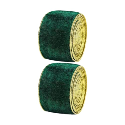 Goldene Verzierung, luxuriöses Weihnachtsband, schöne Geschenkverpackung für saisonale Kränze und Basteln, Metallic-Kanten, Baumband von ZwaitL