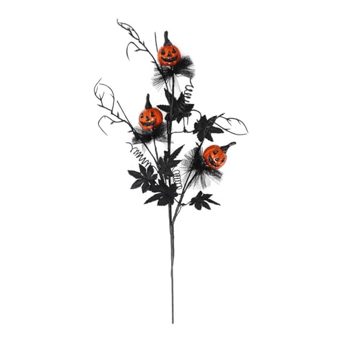 Halloween-Blumenarrangements, künstlicher Pflanzenstiel mit realistischem Kürbis und Blatt, für Feiertage, Partys, als Tischdekoration für Halloween, Dekorationen Halloween-Blumenarrangements, künstlicher Pflanzenstiel mit realistischem Kürbis und Blatt, für Feiertage, Partys, als Tischdekoration für Halloween, Dekorationen von ZwaitL