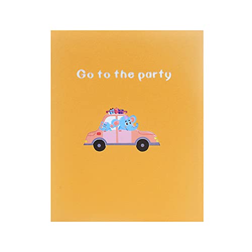 Kreative 3D-Karte, Cartoon-Elefant, Auto, handgefertigte Grußkarten für Kinder, Jungen, Mädchen, Geburtstagsparty, Einladung, Babyparty, Dekoration, Geschenke von ZwaitL